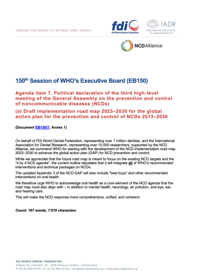 150 Session of WHO’s Executive Board (EB150)