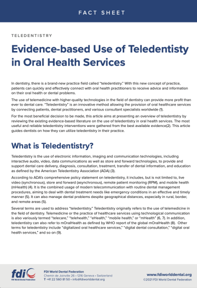Teledentistry