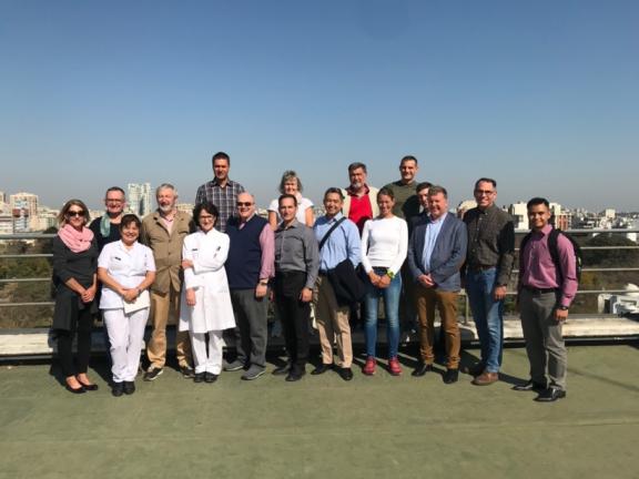 Some delegates visiting the Dental Facilities at the Argentine Naval Hospital in Buenos Aires during the Cultural Day Tour