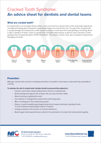 cracked tooth syndrome advice sheet